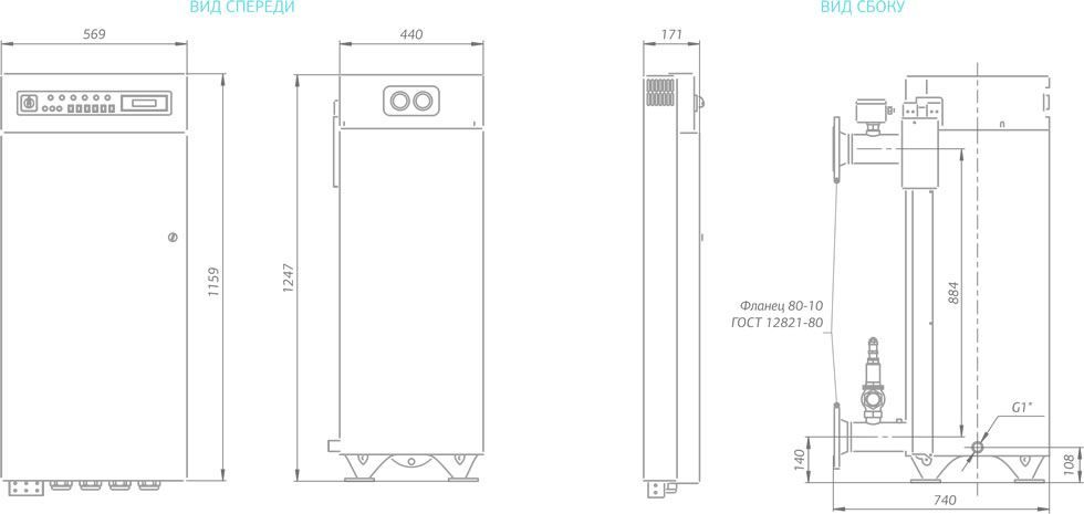 Проточный водонагреватель 325 кВт Мастер