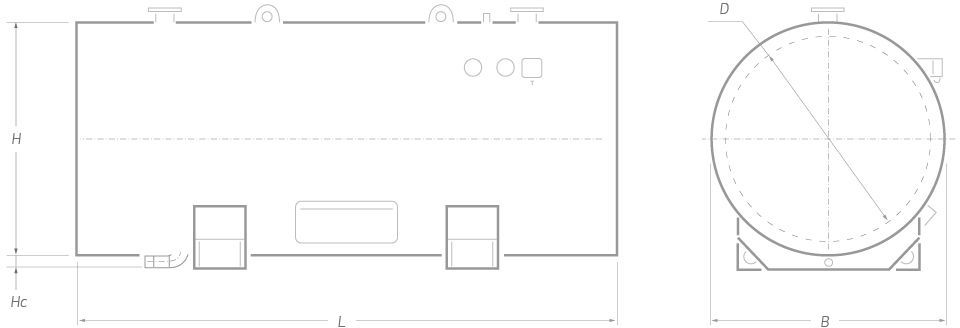 Водонагреватель 9000 литров накопительный горизонтальный